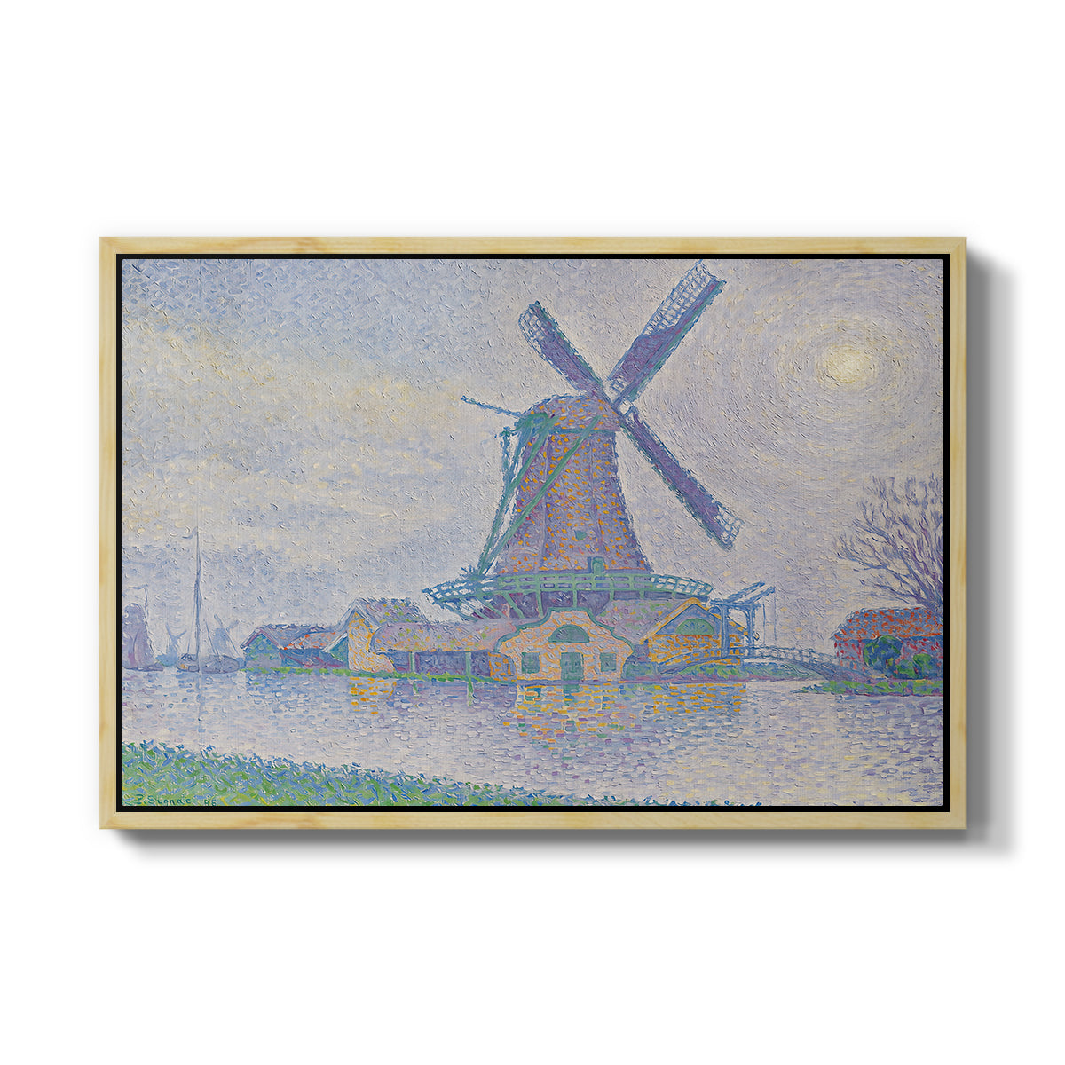 Mill of Edam (Moulin d'Edam), 1896 - Floater Framed Canvas Print