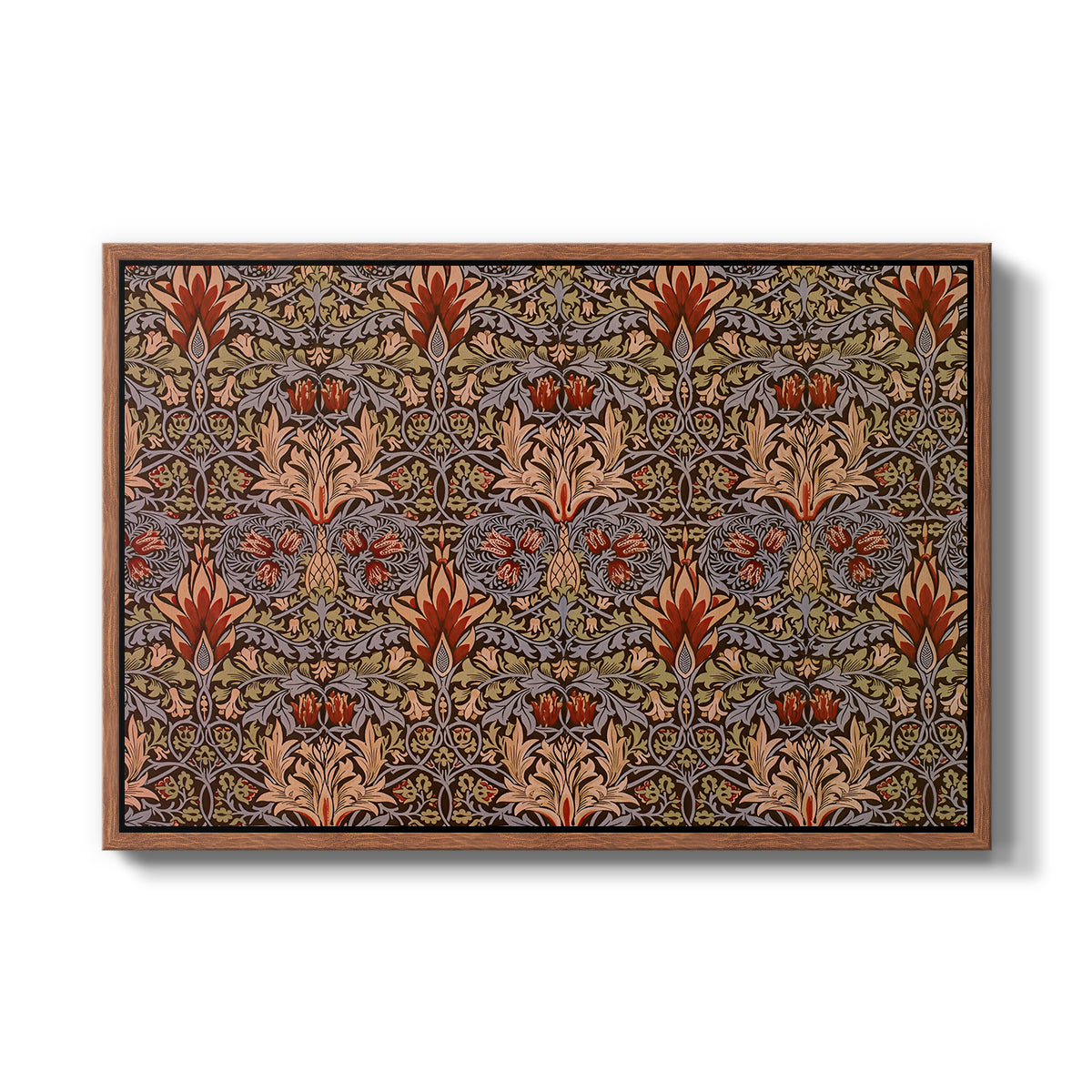 Snakeshead - Red/Cumin, c. 1876 - Floater Framed Canvas Print