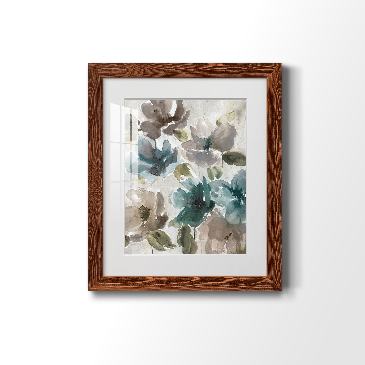 Topaz Garden I - Barnwood Framed Art Print