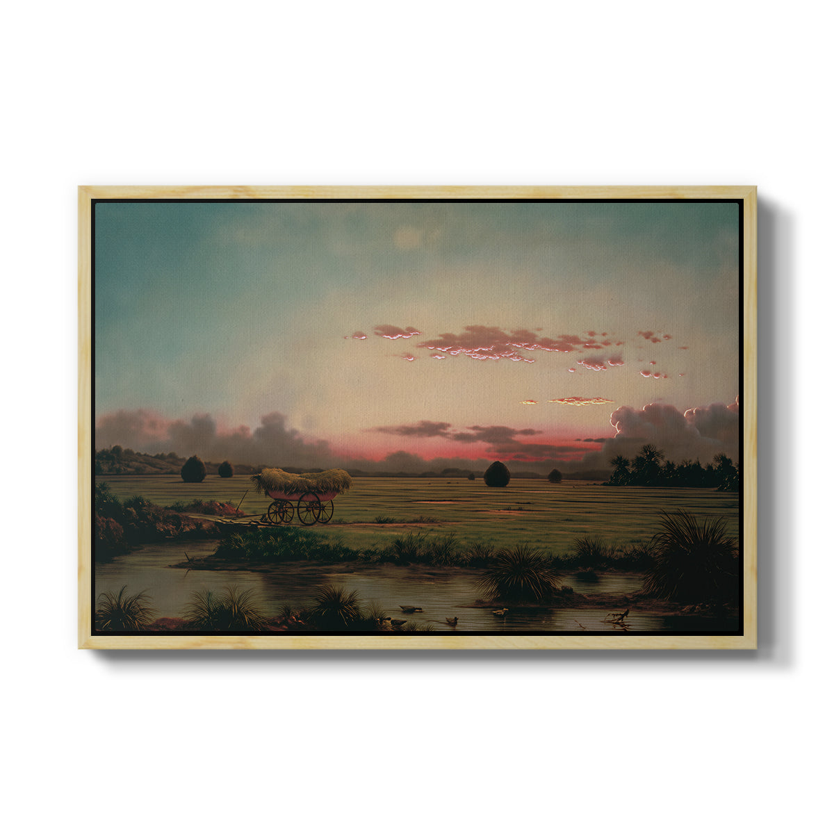 The Marshes at Rhode Island, 1866 - Floater Framed Canvas Print