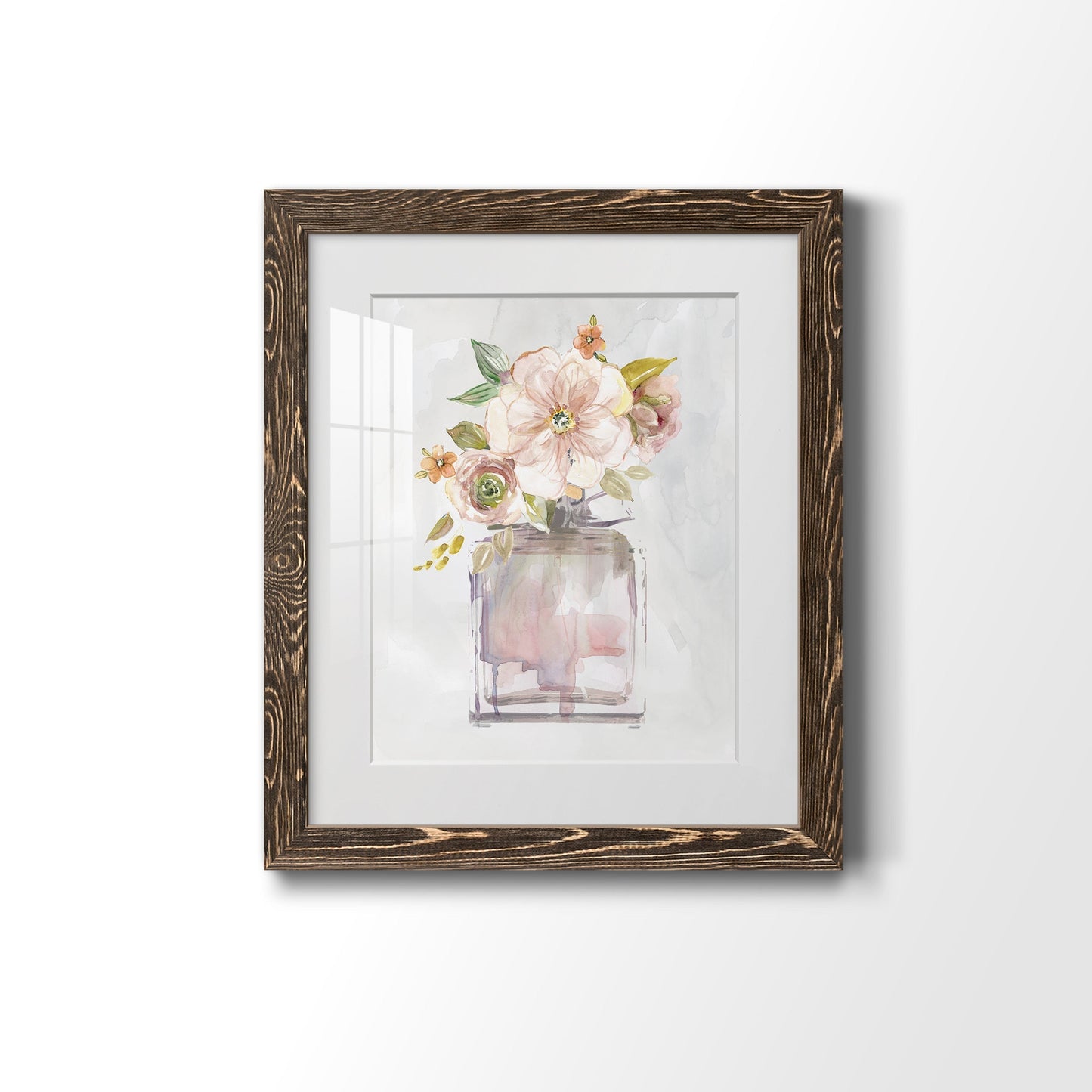 Mini Bouquet I - Barnwood Framed Art Print