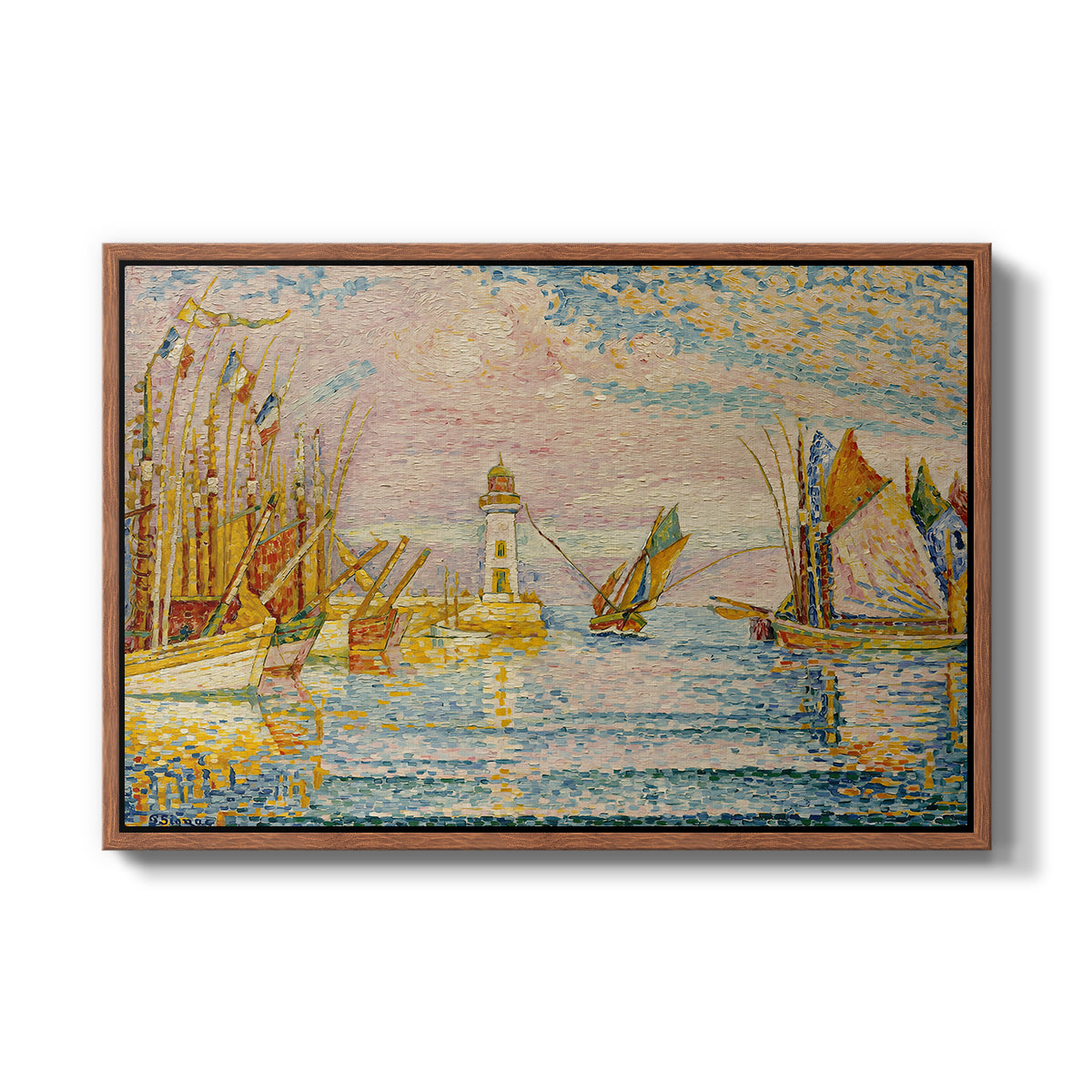 The Lighthouse at Groix, 1925 - Floater Framed Canvas Print