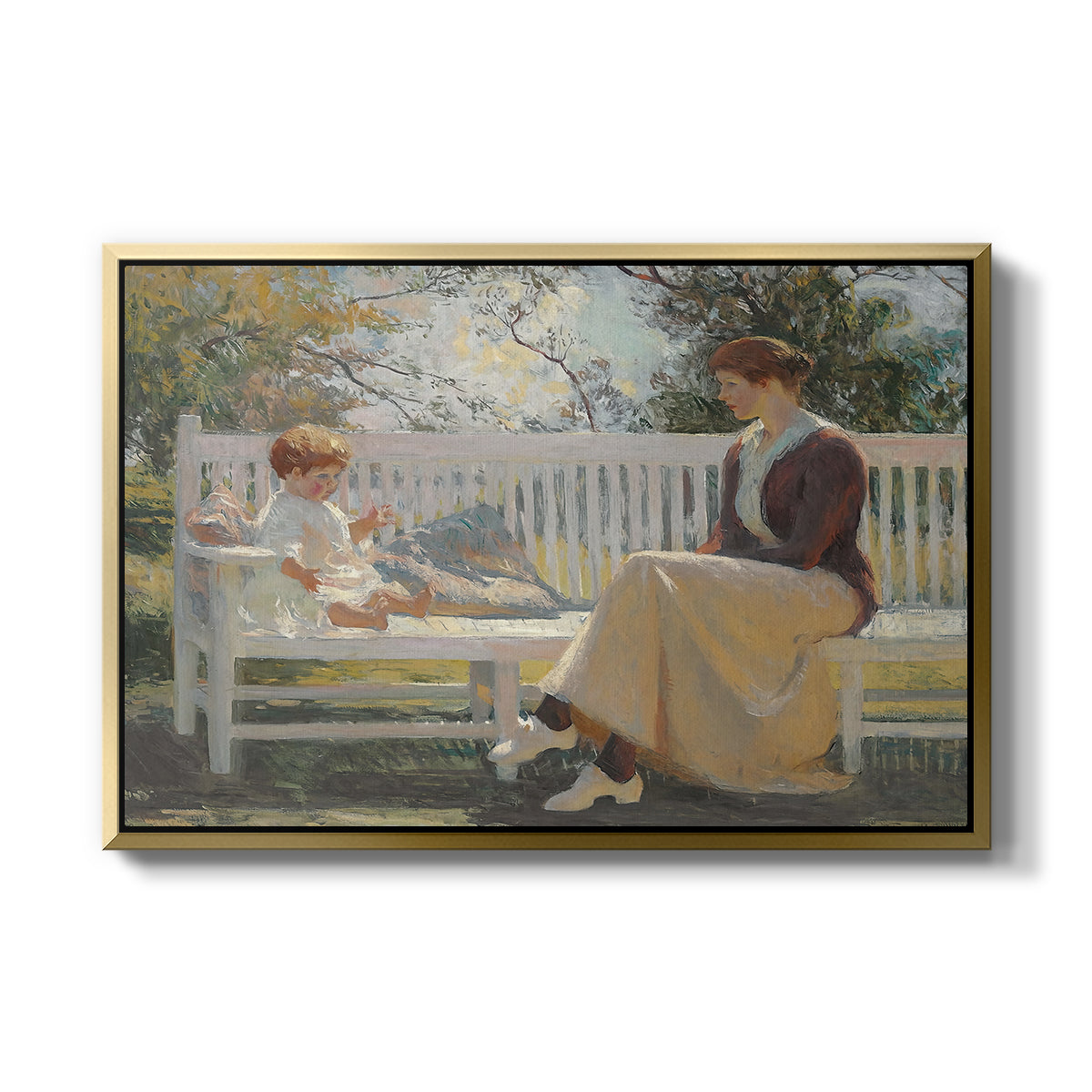 Eleanor and Benny, 1916 - Floater Framed Canvas Print
