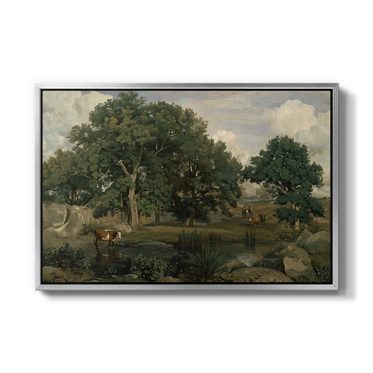Forest of Fontainebleau, 1846 - Floater Framed Canvas Print