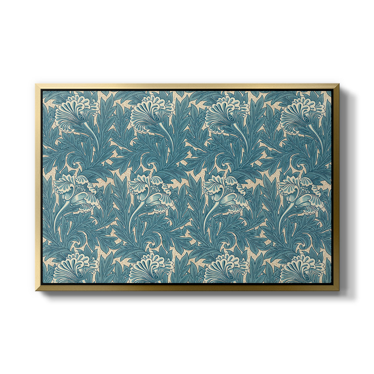 Tulip (Teal), 1875 - Floater Framed Canvas Print