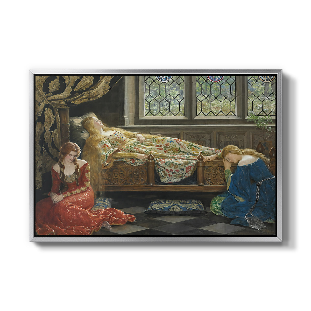 The Sleeping Beauty, 1921 - Floater Framed Canvas Print