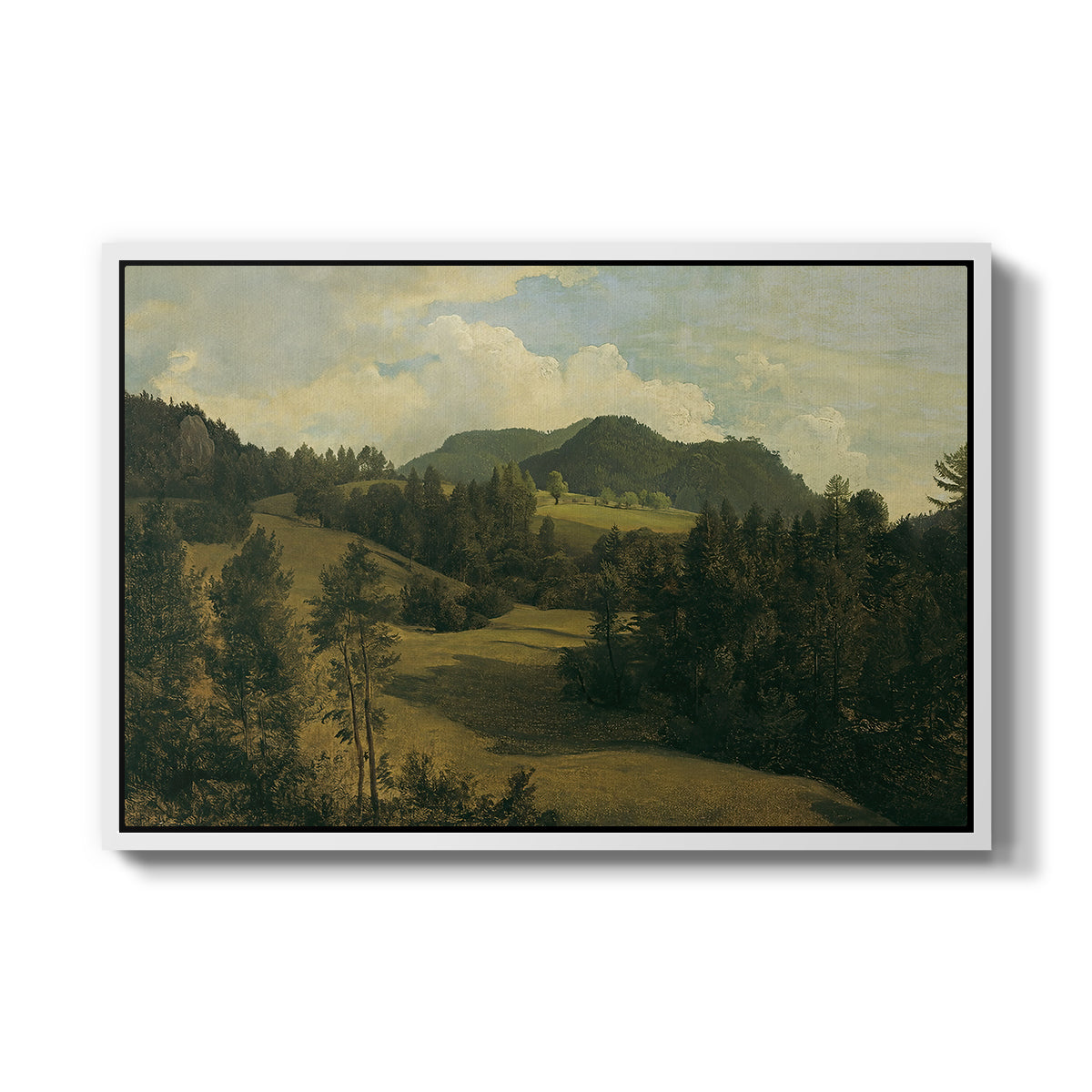 Landscape near Miesenbach, c. 1830 - Floater Framed Canvas Print