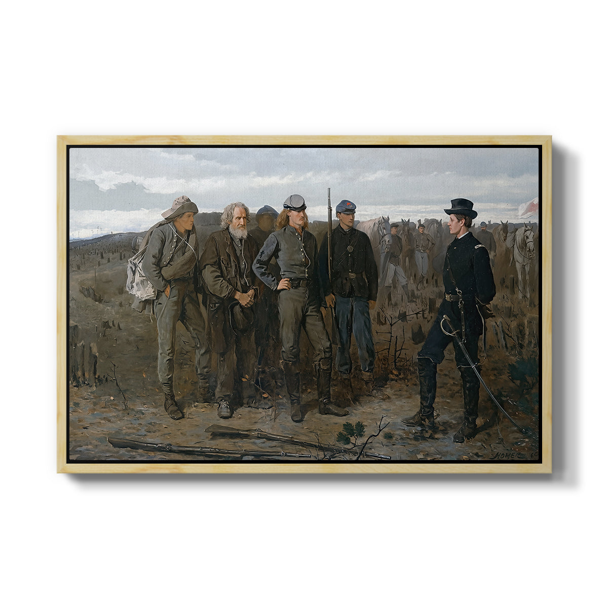 Prisoners from the Front, 1866 - Floater Framed Canvas Print