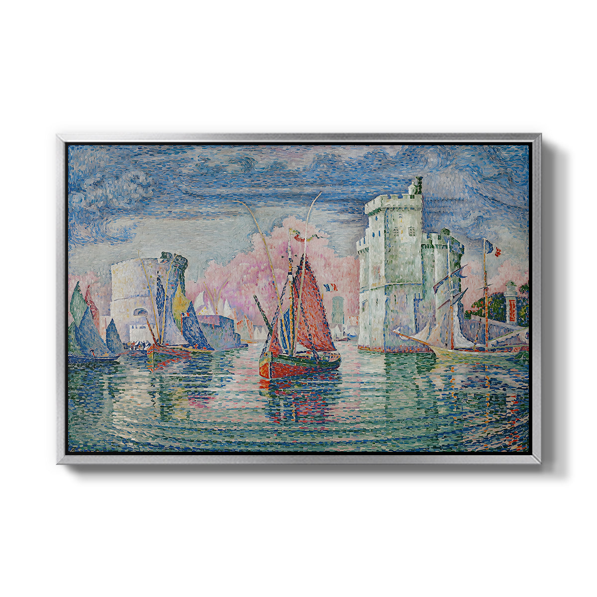 Entrance to the Port of La Rochelle, 1921 - Floater Framed Canvas Print