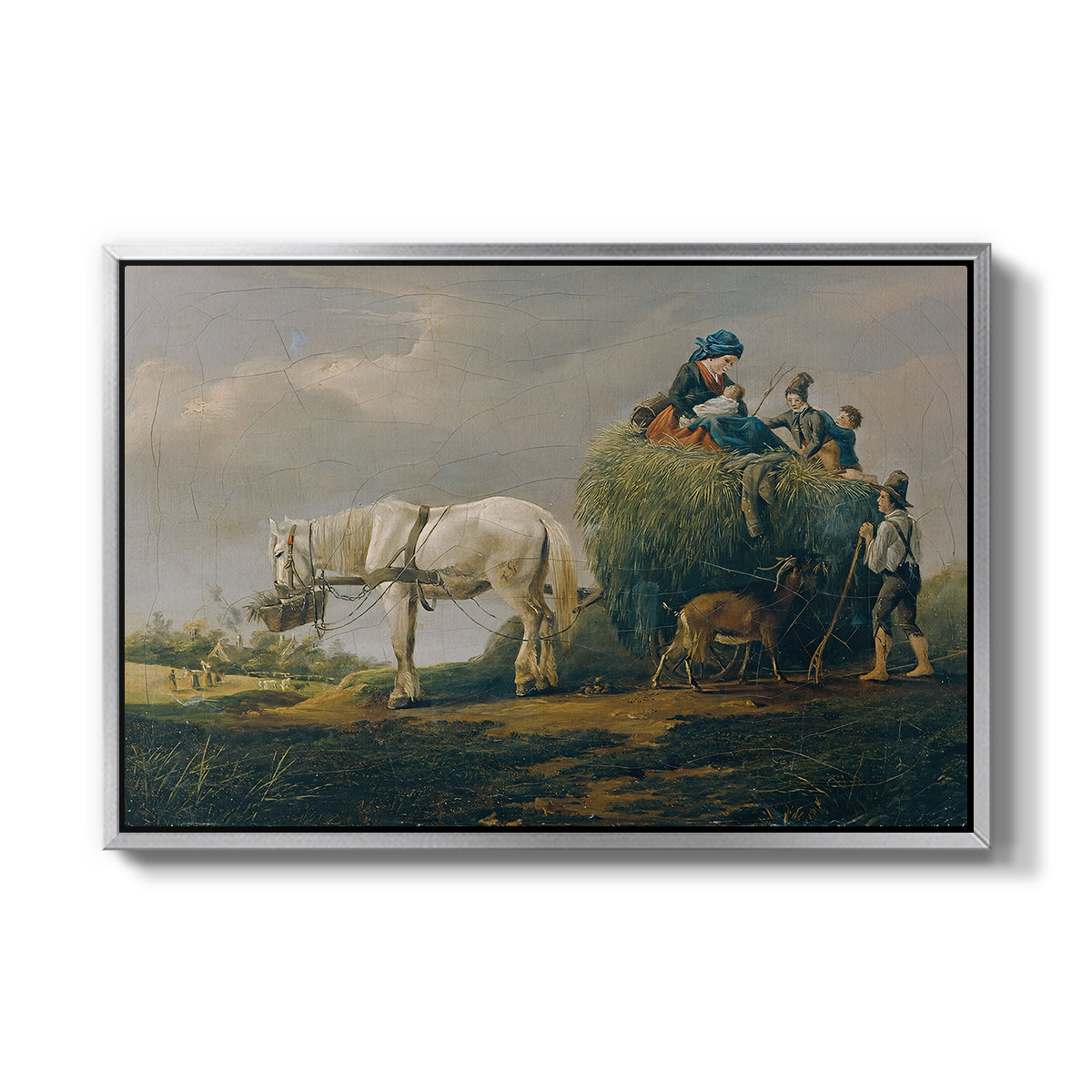 The Hay Wagon (Der Heuwagen), 1824 - Floater Framed Canvas Print