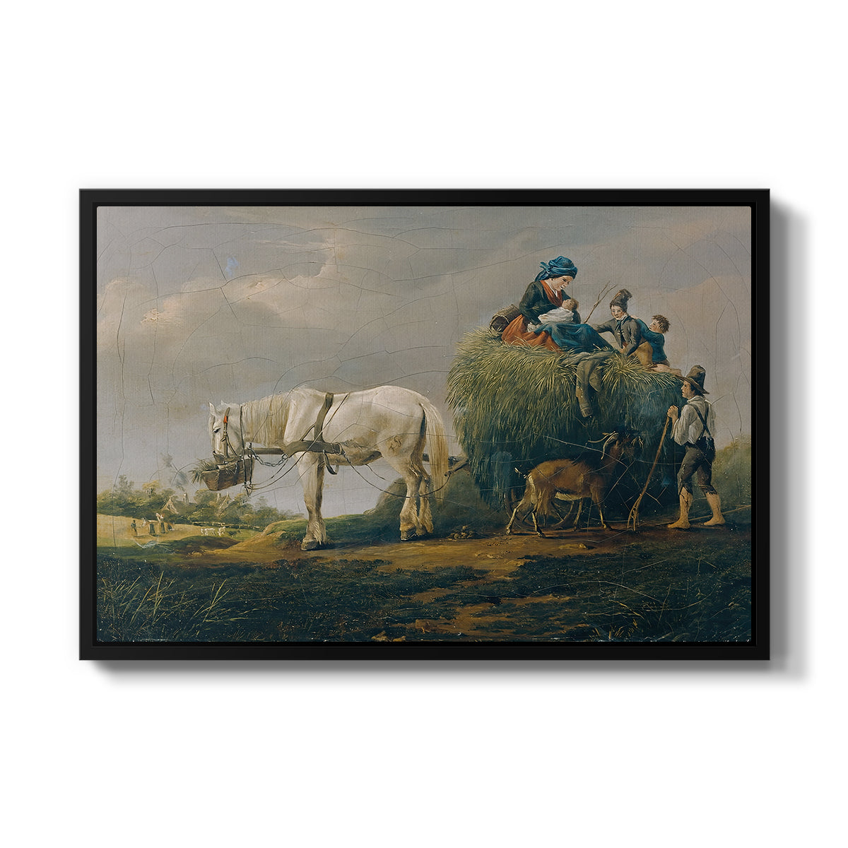 The Hay Wagon (Der Heuwagen), 1824 - Floater Framed Canvas Print