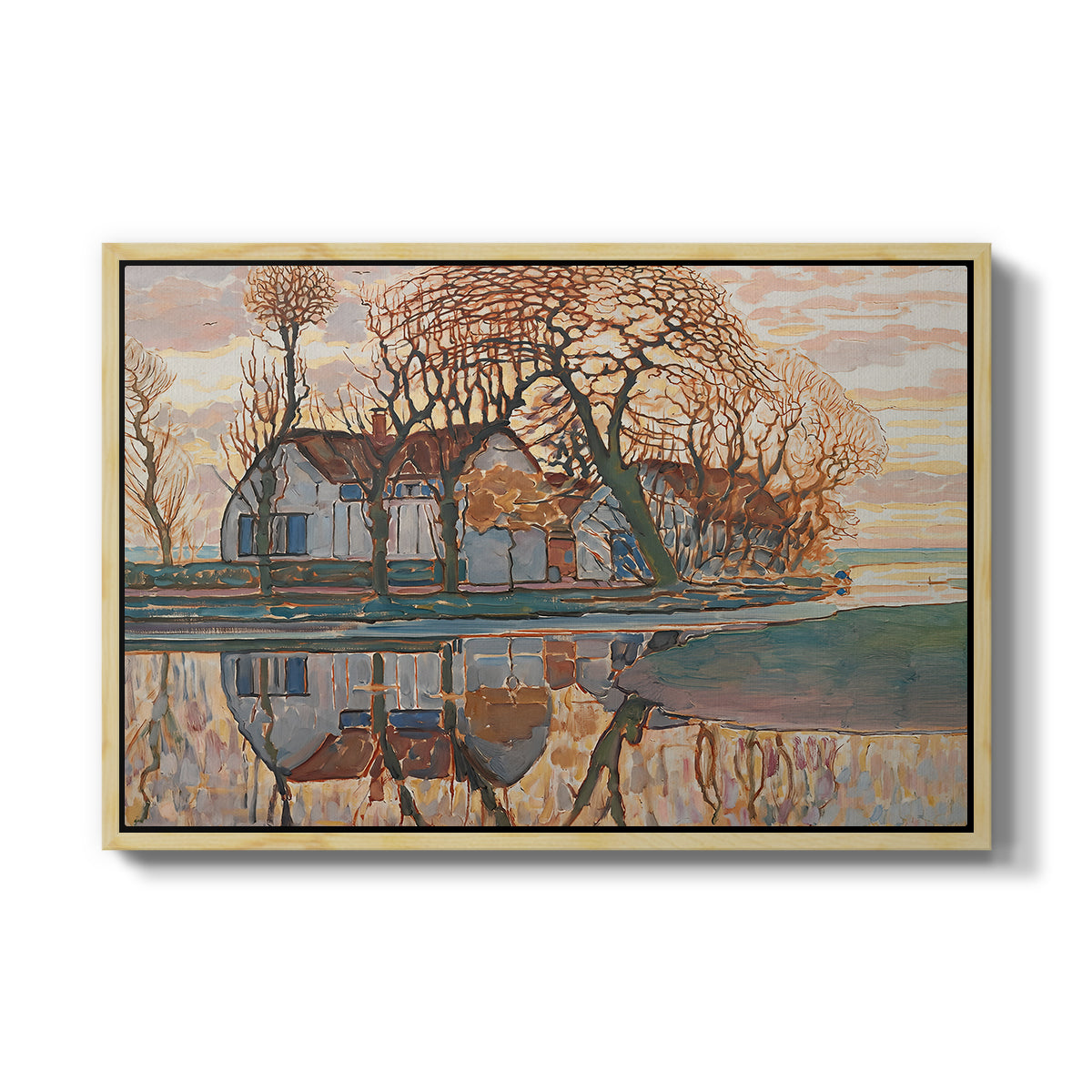 Farm near Duivendrecht, c. 1916 - Floater Framed Canvas Print