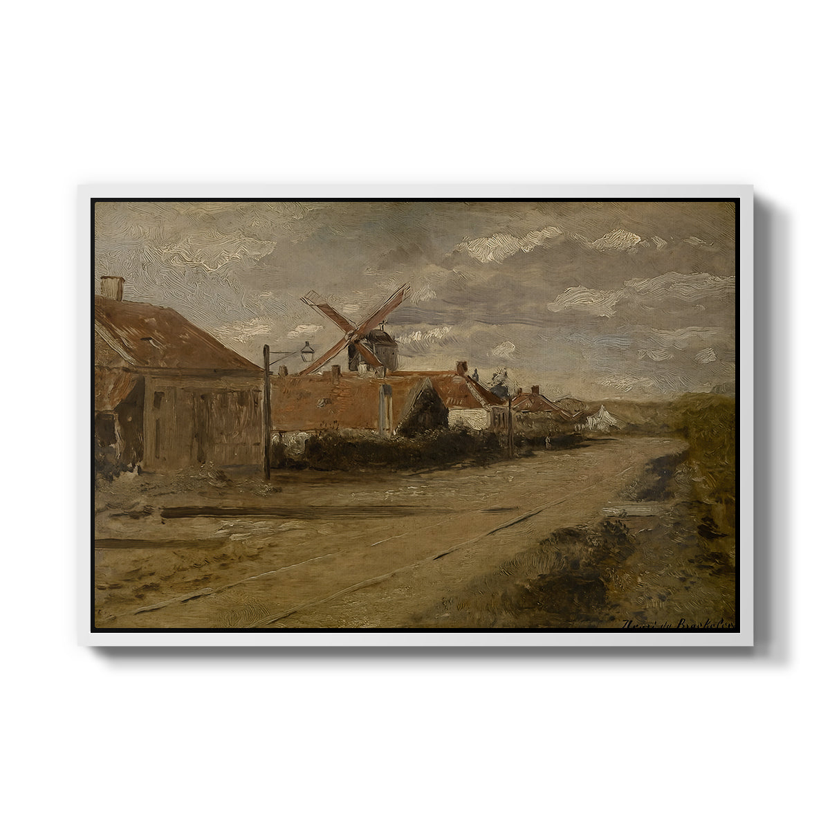 The Mill at Kiel, c. 1885-1888 - Floater Framed Canvas Print