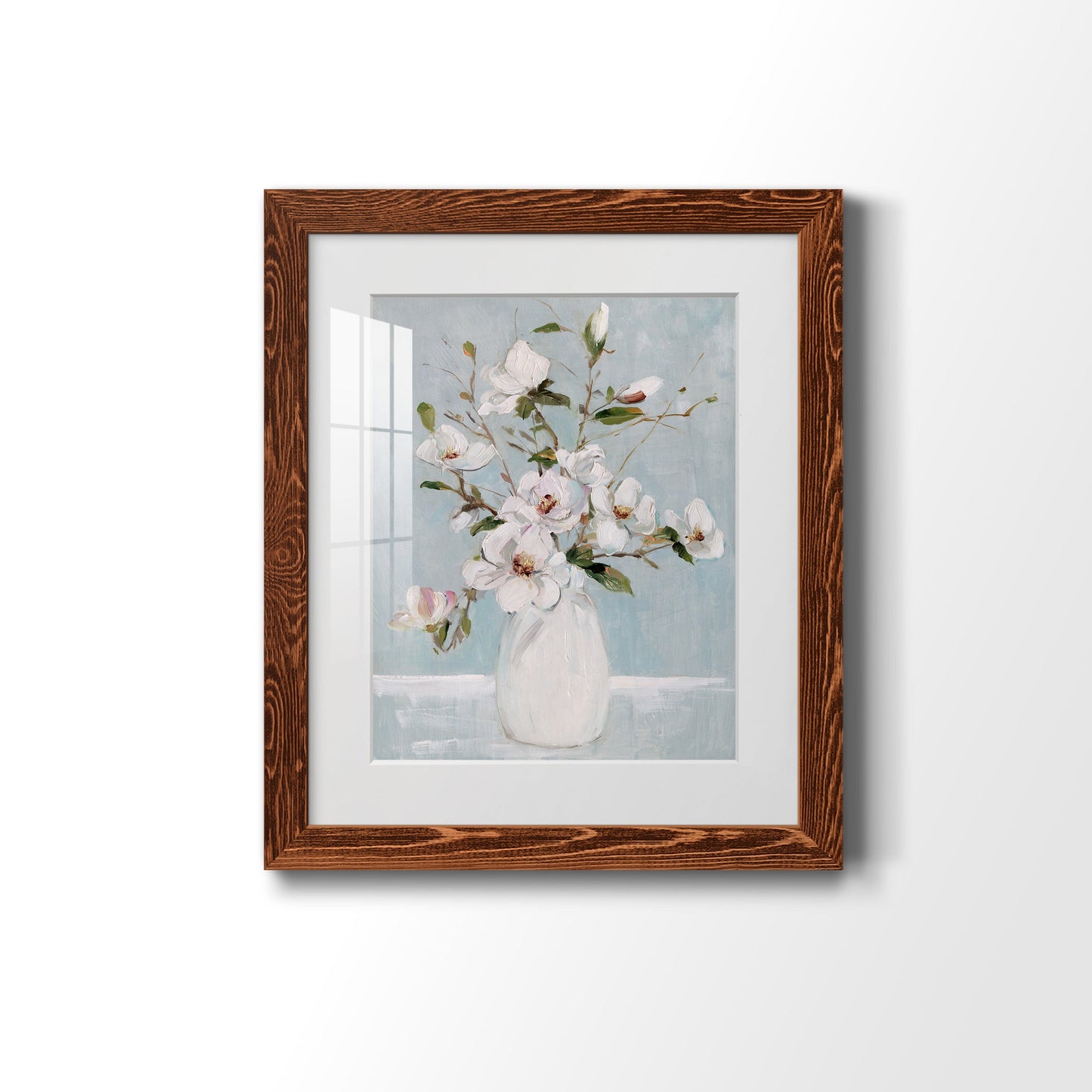 Magnolia Charm - Premium Framed Print - Distressed Barnwood Frame - Ready to Hang