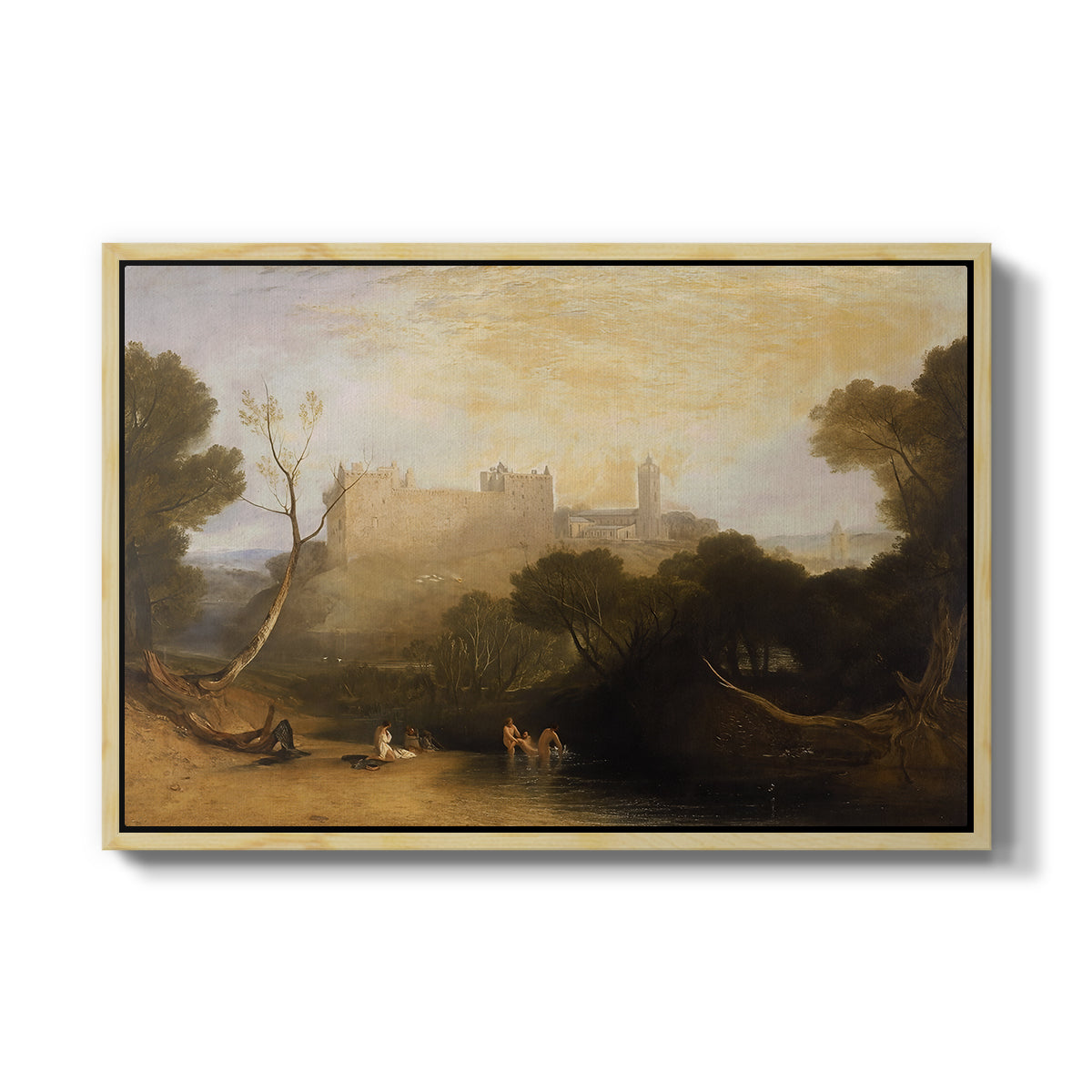 Linlithgow Palace, c. 1807 - Floater Framed Canvas Print