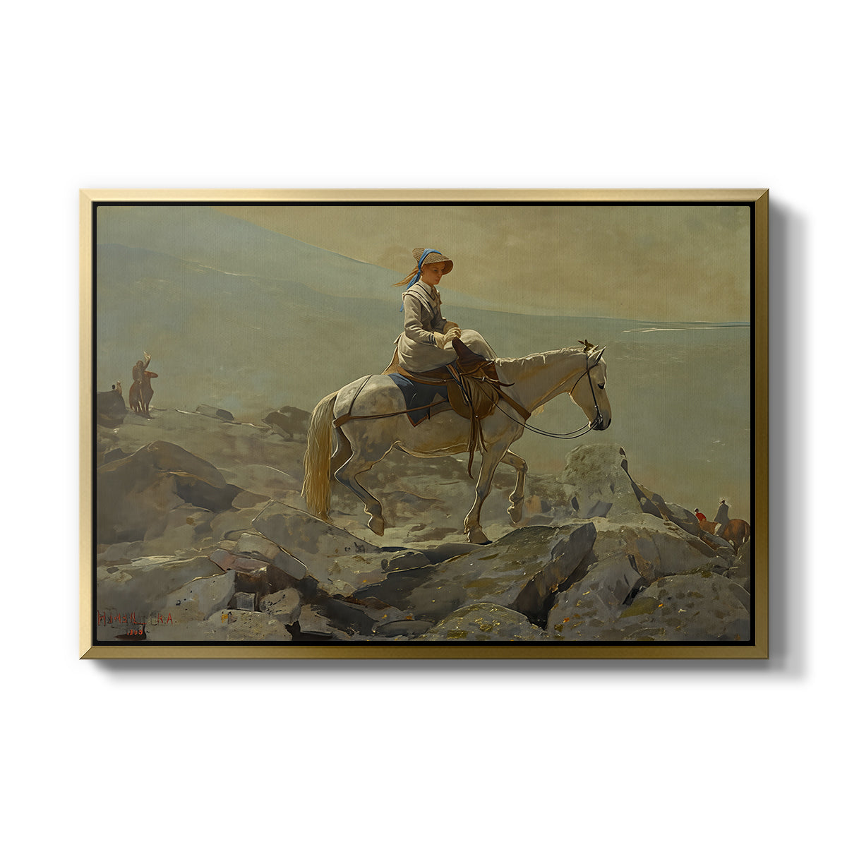 The Bridle Path, White Mountains, 1868 - Floater Framed Canvas Print