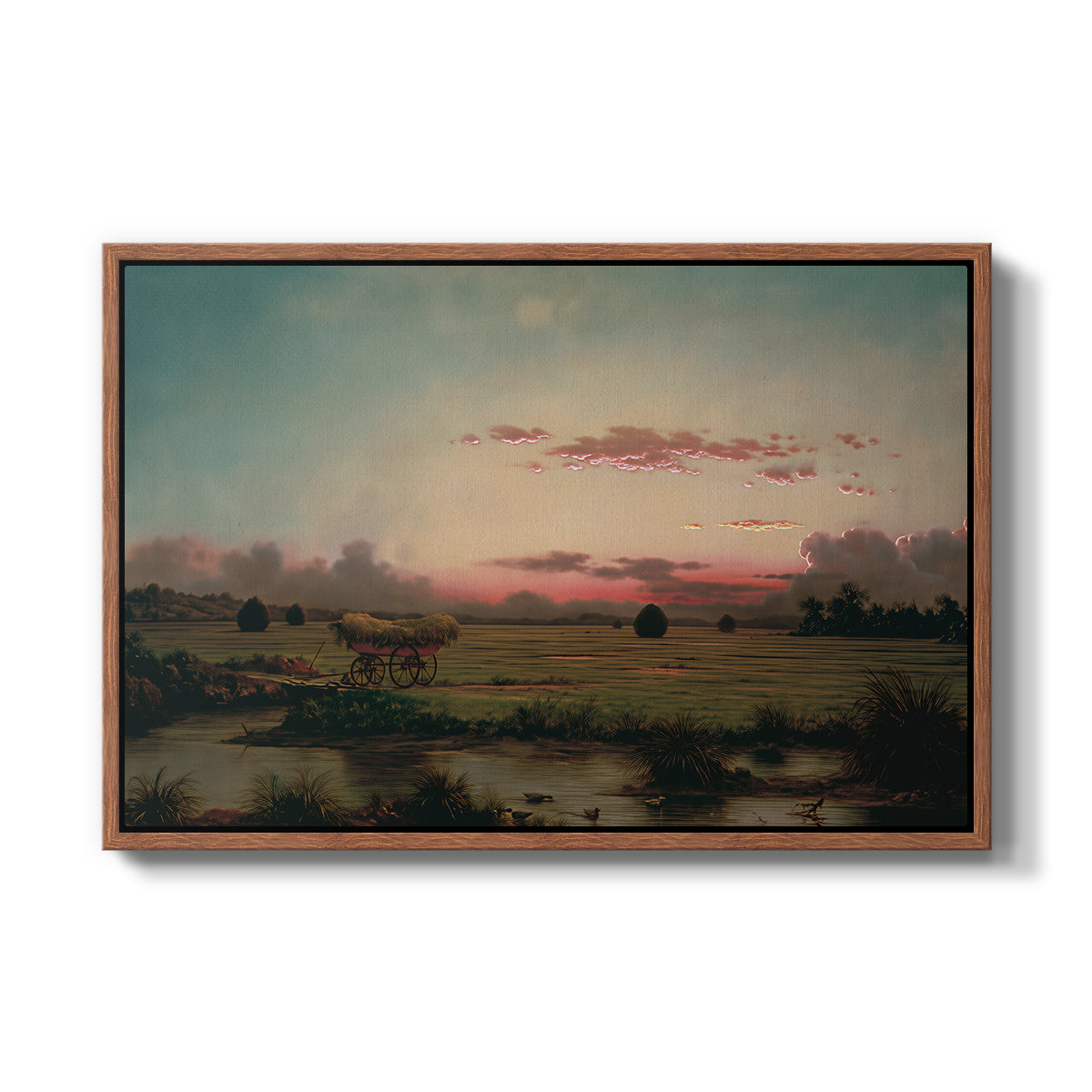 The Marshes at Rhode Island, 1866 - Floater Framed Canvas Print