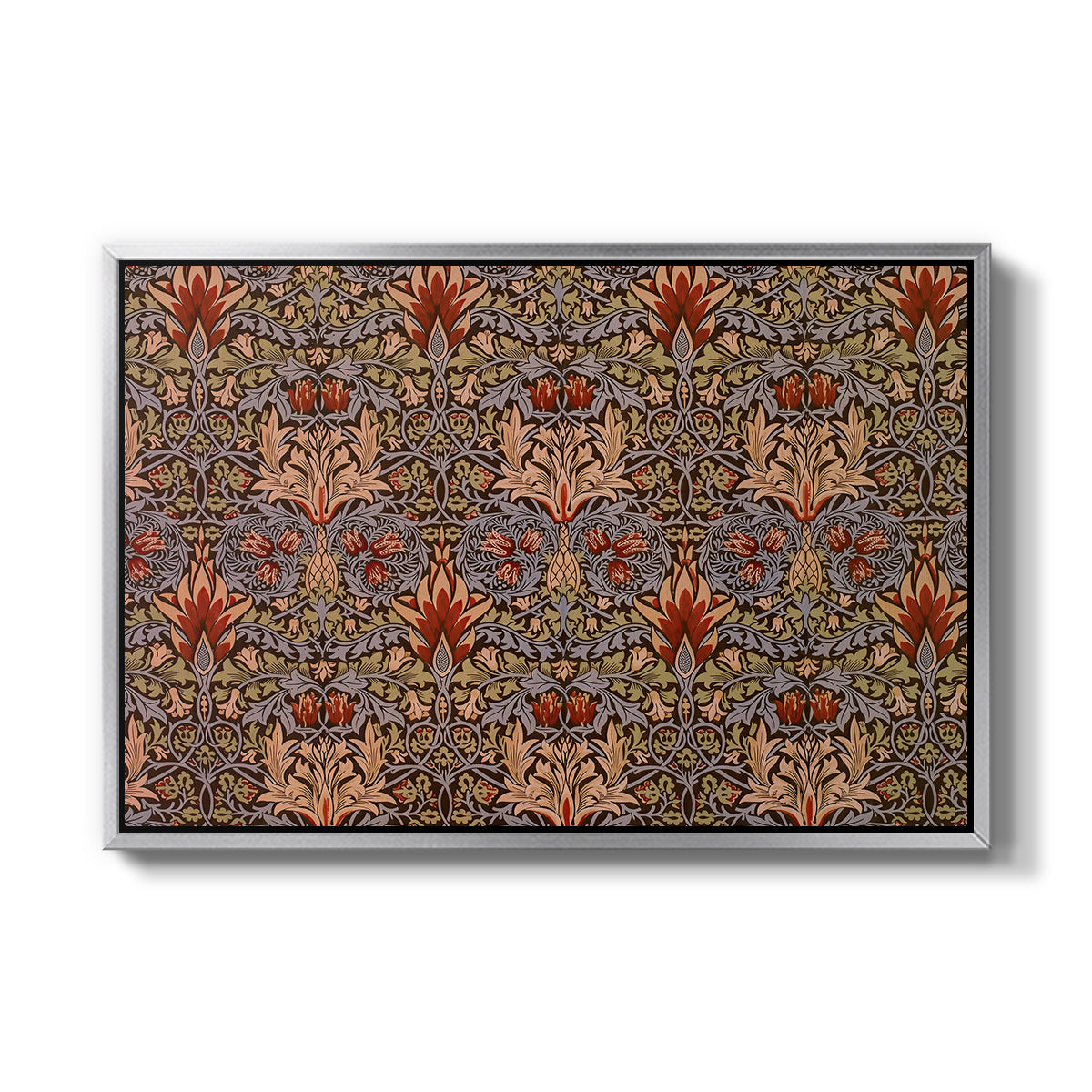 Snakeshead - Red/Cumin, c. 1876 - Floater Framed Canvas Print