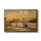 The Riding School at Akershus Castle, 1846 - Floater Framed Canvas Print