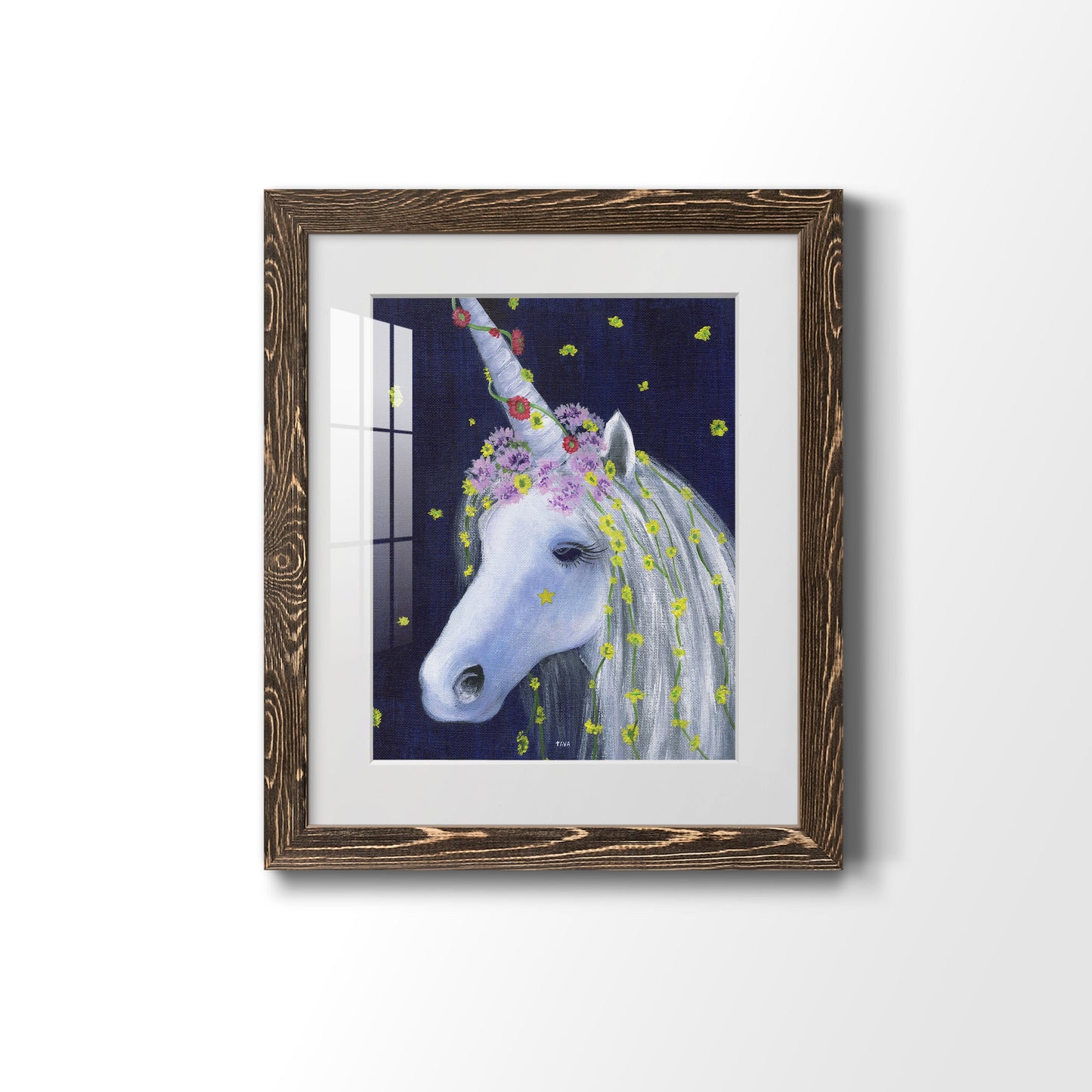 Unicorn IV - Premium Framed Print - Distressed Barnwood Frame - Ready to Hang