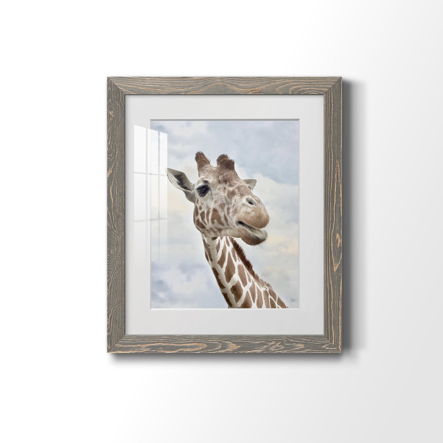 Smiley - Premium Framed Print - Distressed Barnwood Frame - Ready to Hang