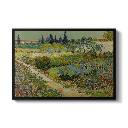 Garden at Arles, 1888 - Floater Framed Canvas Print