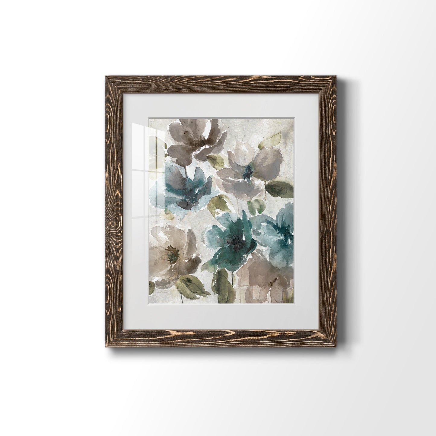 Topaz Garden I - Barnwood Framed Art Print