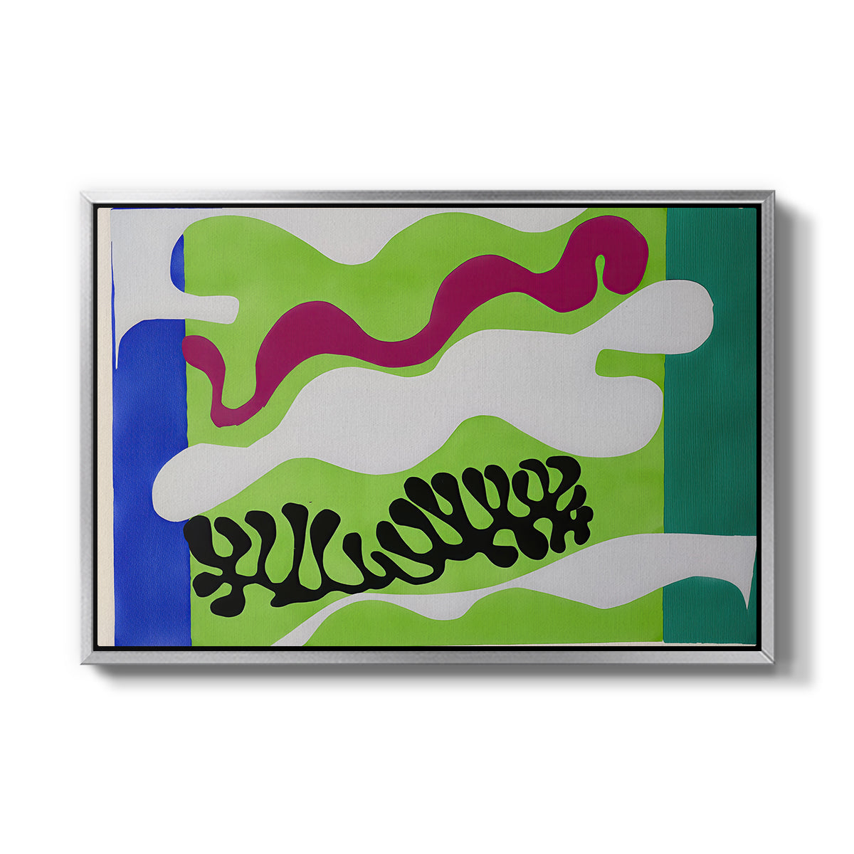 The Lagoon (Le lagon), from Jazz, 1947 - Floater Framed Canvas Print