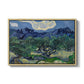 Olive Trees with the Alpilles in the Background, 1889 - Floater Framed Canvas Print