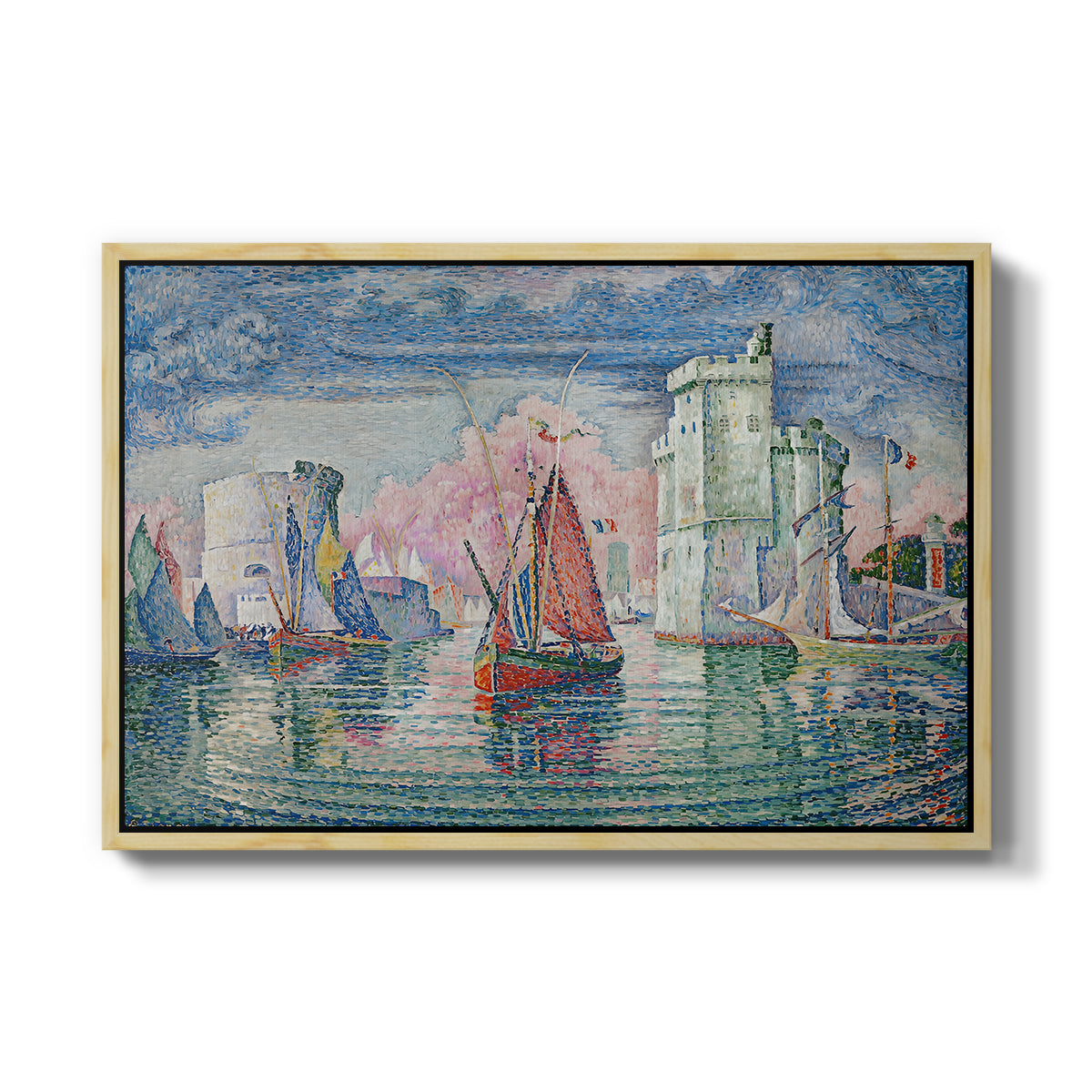 Entrance to the Port of La Rochelle, 1921 - Floater Framed Canvas Print