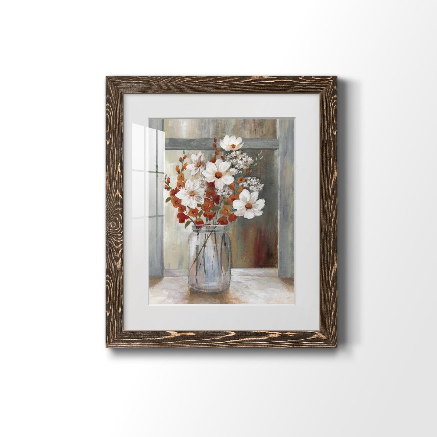 Autumn Spray - Barnwood Framed Art Print