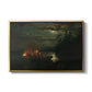 Spear Fishing on Lake Krøderen, 1851 - Floater Framed Canvas Print