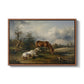 Two Horses on the Pasture, c. 1825 - Floater Framed Canvas Print