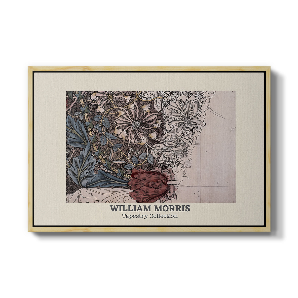 Honeysuckle (Tapestry Collection), 1874 - Floater Framed Canvas Print