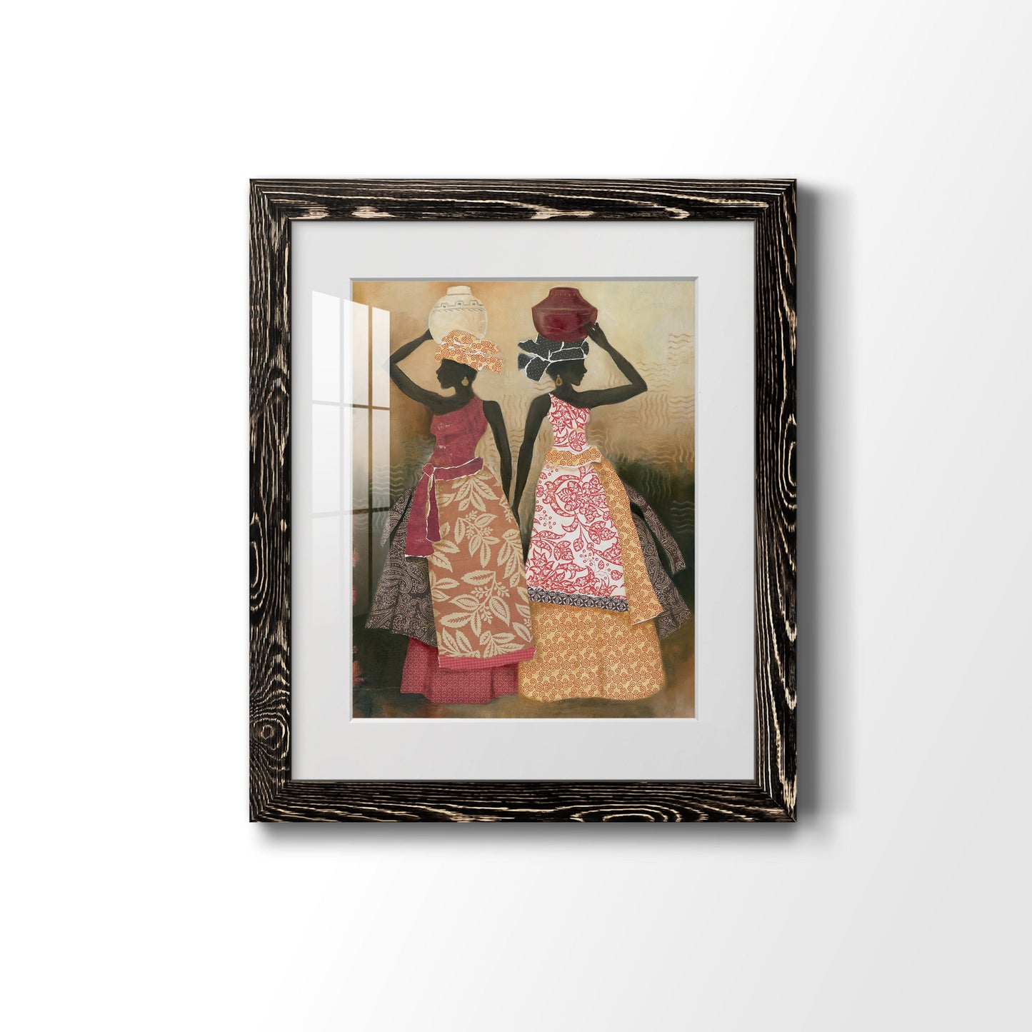 Village Women II - Premium Framed Print - Distressed Barnwood Frame - Ready to Hang