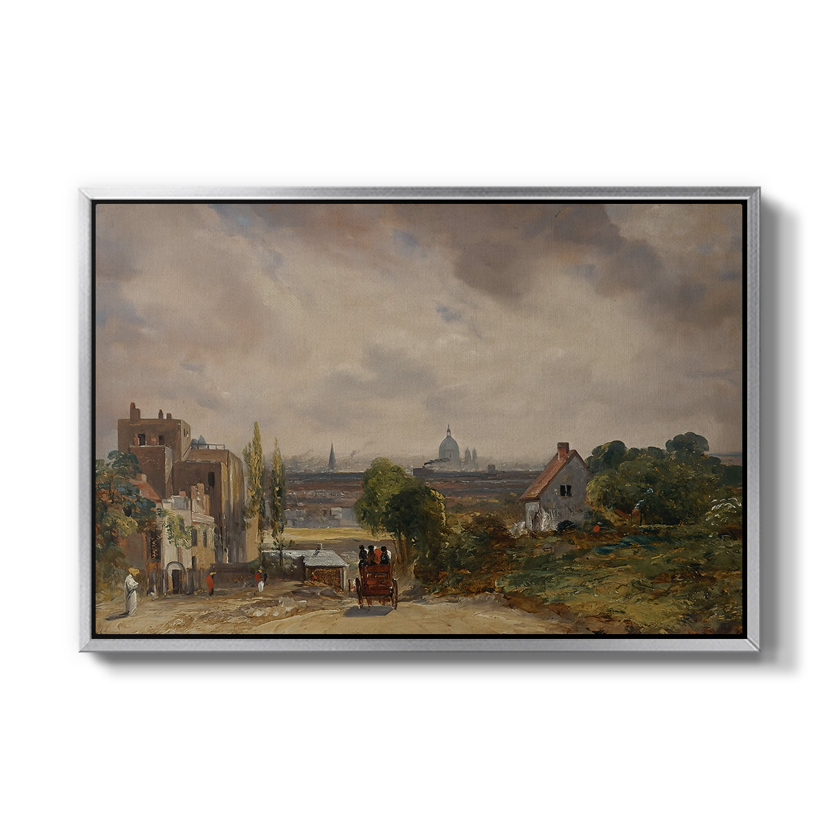Sir Richard Steele's Cottage, Hampstead, c. 1832 - Floater Framed Canvas Print