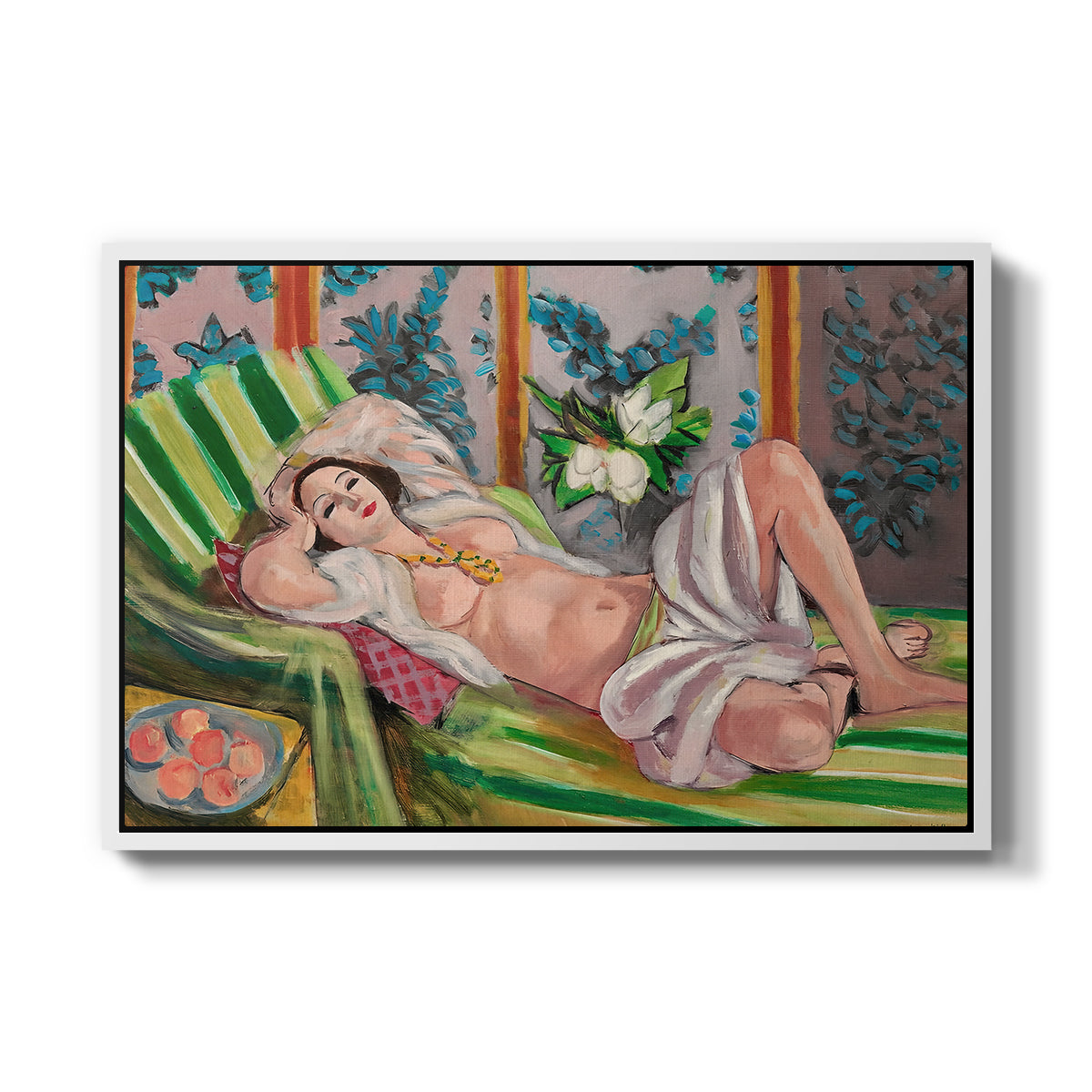 Odalisque Couchée Aux Magnolias, c. 1923 - Floater Framed Canvas Print