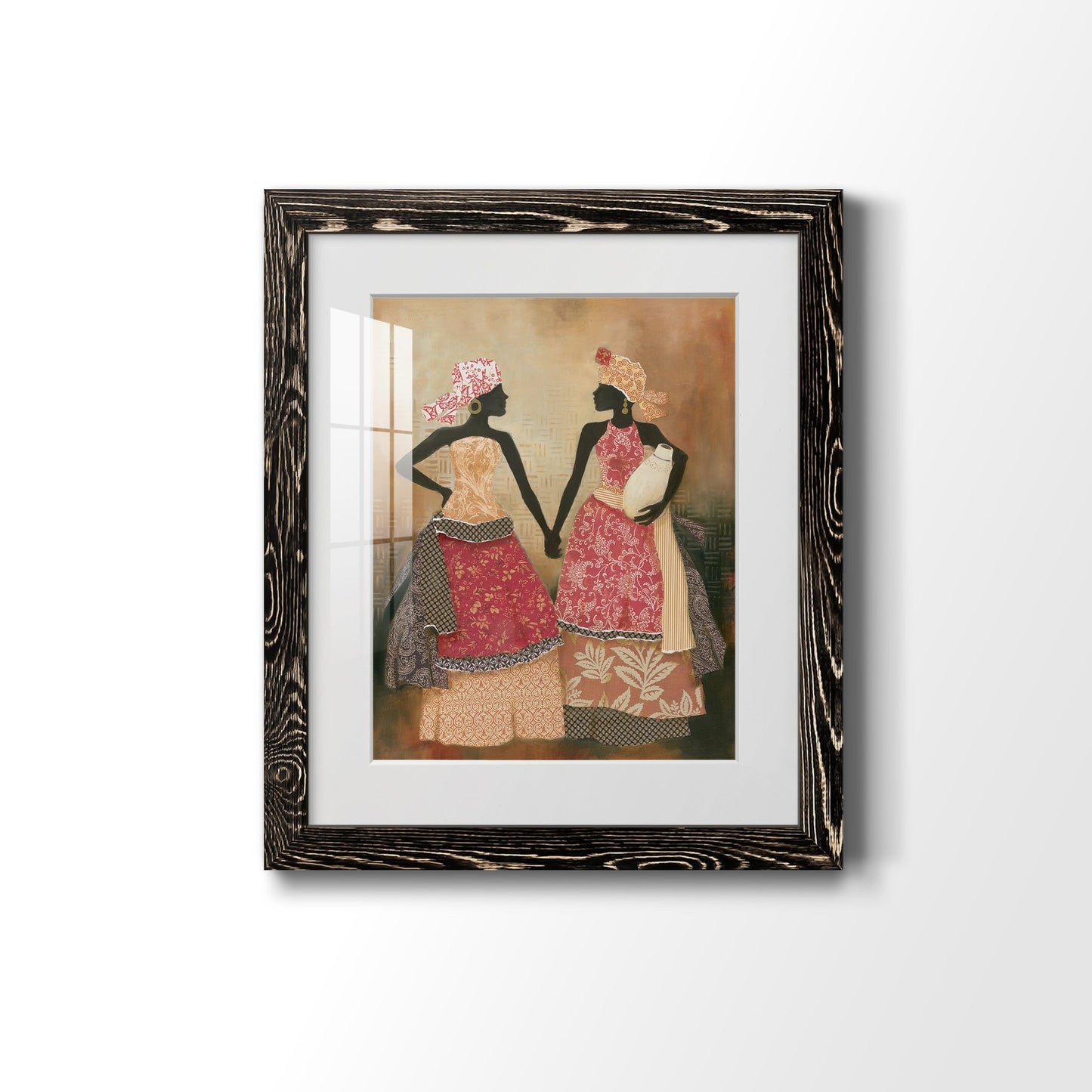 Village Women I - Premium Framed Print - Distressed Barnwood Frame - Ready to Hang