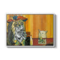 Woman Yelling at a Cat Meme (Picasso Parody) - Floater Framed Canvas Print