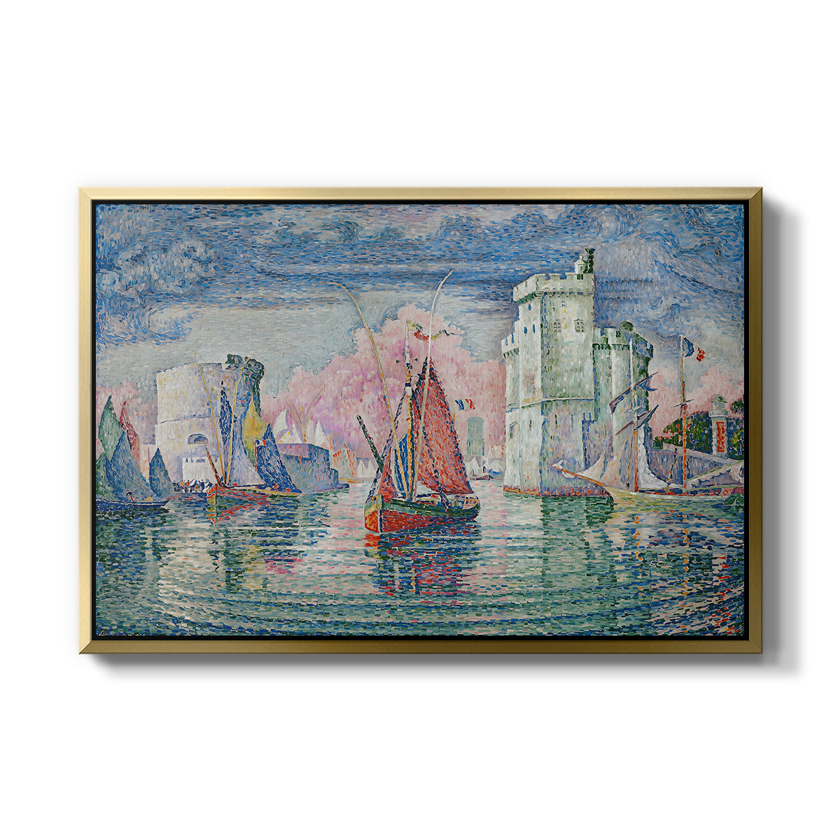 Entrance to the Port of La Rochelle, 1921 - Floater Framed Canvas Print