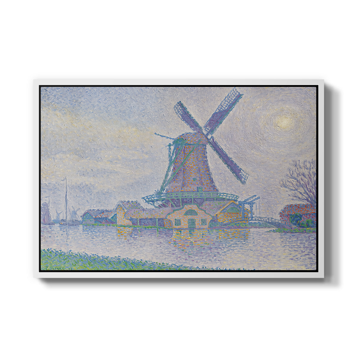 Mill of Edam (Moulin d'Edam), 1896 - Floater Framed Canvas Print