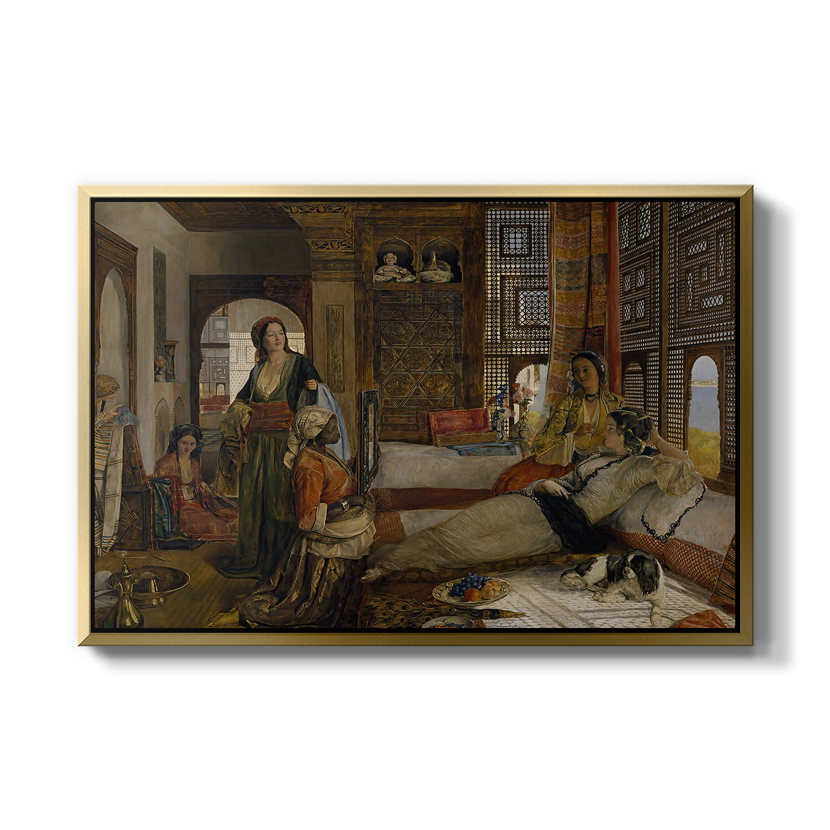 The Harem, 1876 - Floater Framed Canvas Print