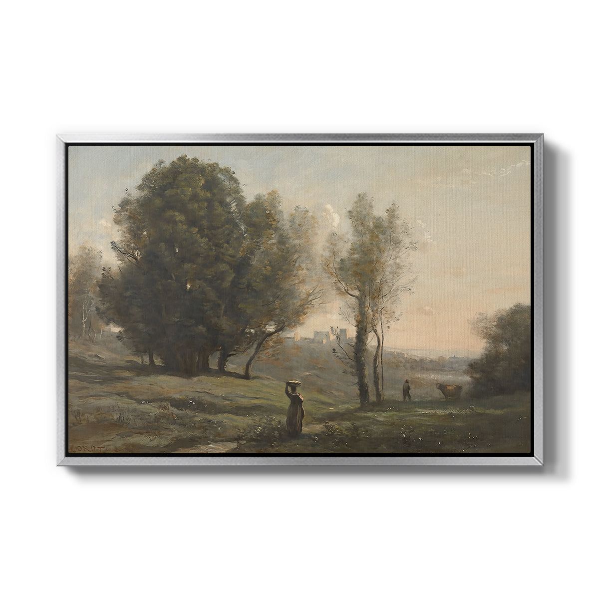 Landscape (Souvenir of les landes), c. 1872 - Floater Framed Canvas Print