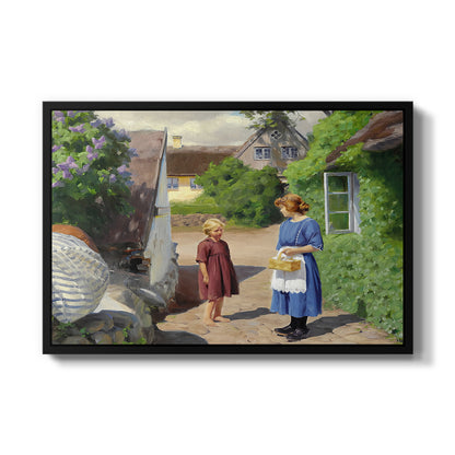 Summer Day in Jyllinge, 1922 - Floater Framed Canvas Print