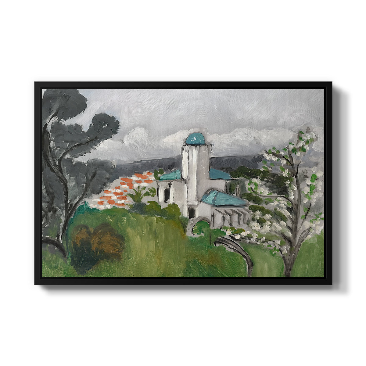 The Blue Villa (La Villa Bleue), c. 1918 - Floater Framed Canvas Print