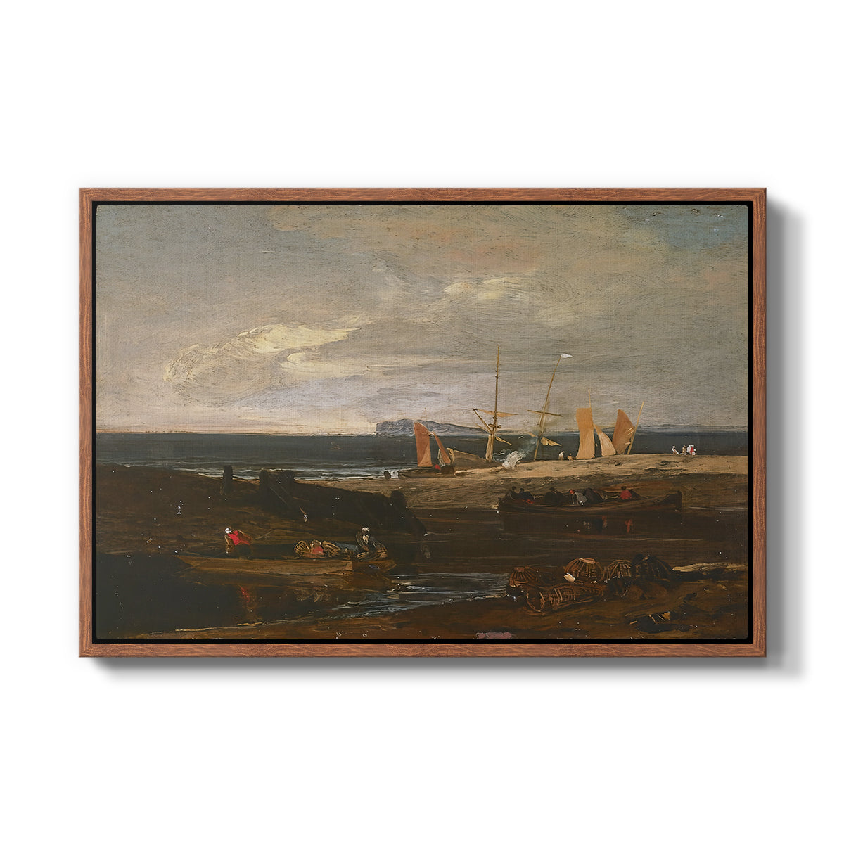 A Scene on the English Coast, c. 1798 - Floater Framed Canvas Print
