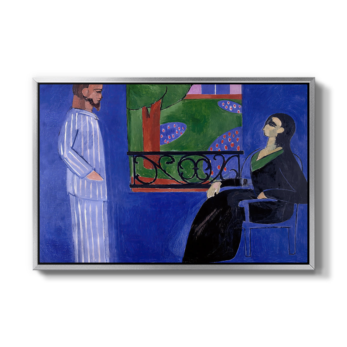 The Conversation, c. 1908-1912 - Floater Framed Canvas Print