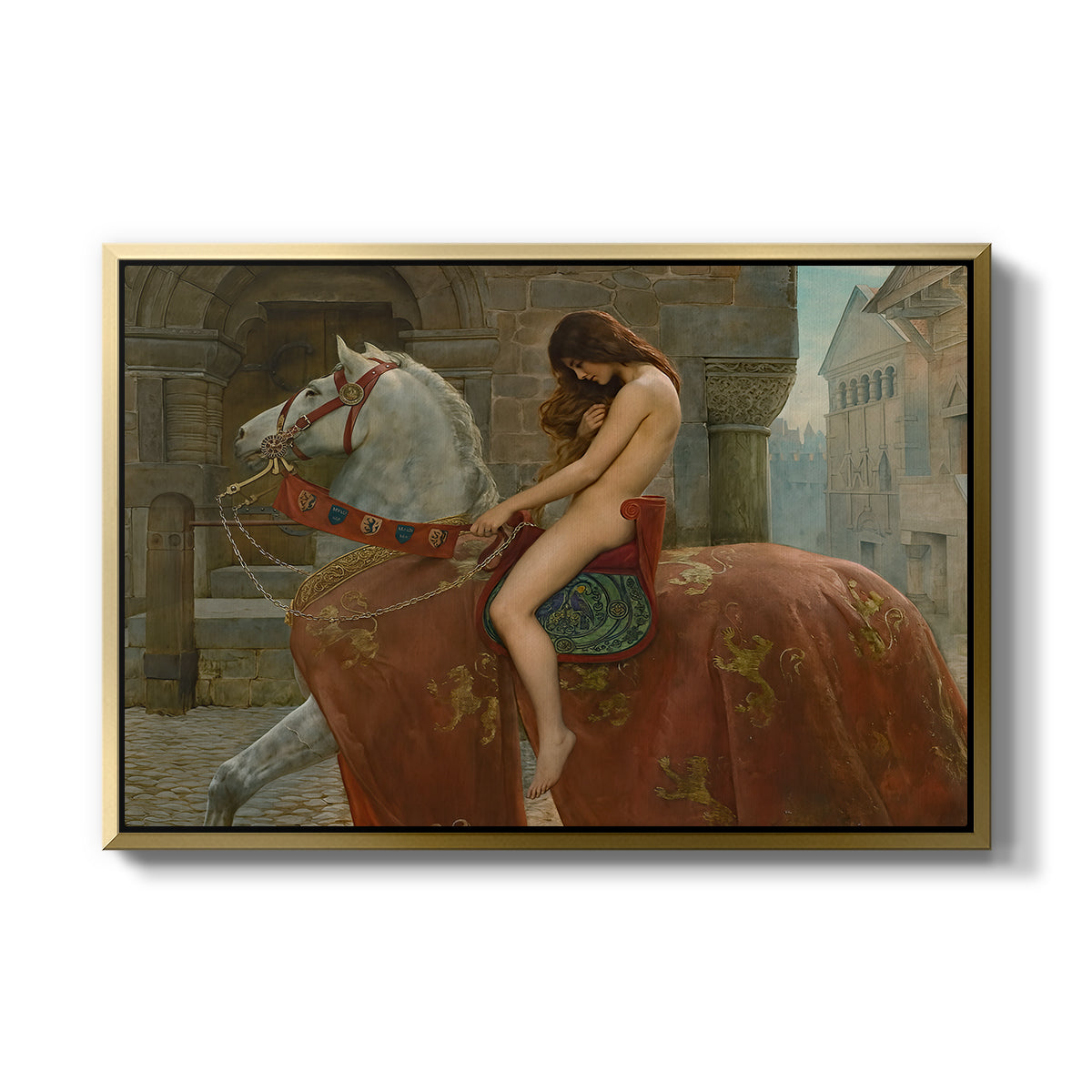 Lady Godiva, 1898 - Floater Framed Canvas Print