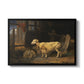 Sheep in a Stable, 1810 - Floater Framed Canvas Print