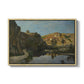 River Landscape with Cliffs, c. 1850-1860 - Floater Framed Canvas Print